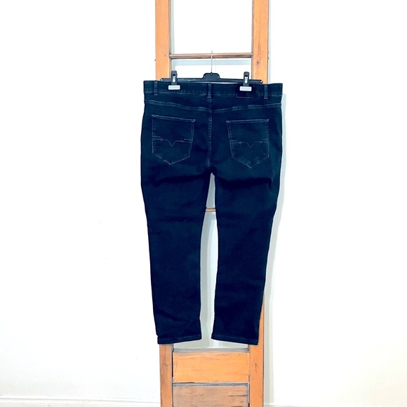 Au Noir Dean Amsterdam Slim Straight Dark Blue Denim Jeans - Size 35 - Picture 14 of 14